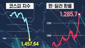 '끝 모를 추락' 코스피 1,460선 붕괴…환율 40원 급등