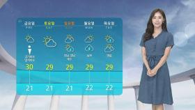 [날씨] '서울 29도·대전 30도' 기온 껑충…곳곳 소나기