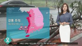 [날씨] 제주 · 전남 '태풍특보'…오후 8시 신안 최근접