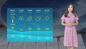 [날씨] 서울 31도 · 대전 34도…충청 · 호남 소나기 예보