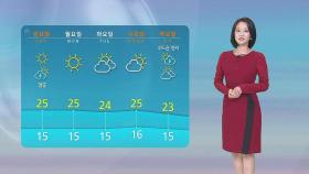 [날씨] 서울 낮 25도 '큰 일교차 주의'…동해안은 비