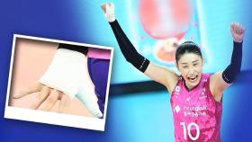 '붕대 투혼' 김연경 23득점…흥국생명, 챔프전 진출