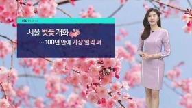 [날씨] 서울 이른 벚꽃 개화…주말 반가운 '단비' 내린다