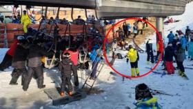 [영상] 스키장에서 리프트 역주행…뛰어내리고 부딪쳐 부상자 속출