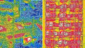 [오늘 한 컷] 파란 쪽방촌 vs 붉은 아파트…난방도 양극화