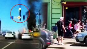 [영상] 차량 밀집 도로에 격추된 미사일 '쾅'…밤낮 없는 공습 경보에 '공포의 키이우'
