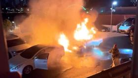울산 아파트 주차장서 화재…차량 4대 피해