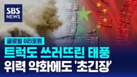 [글로벌D리포트] 트럭도 쓰러뜨린 태풍…위력 약화에도 '초긴장'