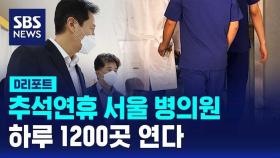 [D리포트] 추석 연휴 서울 병의원 하루 1200곳 연다