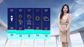 [날씨] 전국 곳곳 5~20㎜ 비…낮 서울 최고 28℃