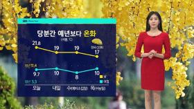 [날씨] 당분간 예년보다 온화…내일 탁한 공기질
