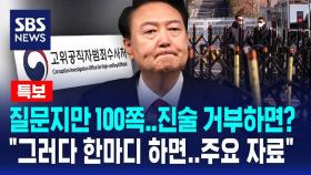 [뉴스특보] 윤 질문지 100쪽, 진술 거부하면?…