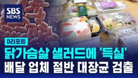 [D리포트] 배달 닭가슴살 샐러드에 대장균 '득실'…업체 절반서 검출