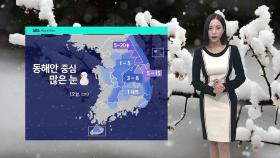 [날씨] 오늘 밤까지 동쪽 지역 많은 눈…모레부터 봄기운