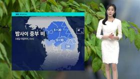 [날씨] 밤사이 중부 중심 비…낮 기온 '껑충'