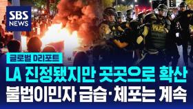 [글로벌D리포트] LA 진정됐지만 곳곳 확산…이민자 급습·체포 계속