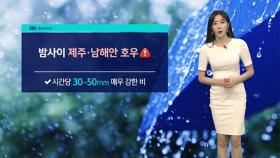 [날씨] 밤사이 충청 이남 강한 비…제주·남해안엔 '호우'