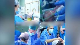 미사일 쏟아지는데 세 쌍둥이 탄생…
