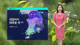 [날씨] 내일까지 전국 대부분 비…더위는 '주춤'