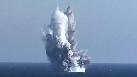 北, 신무기 '핵어뢰' 공개…목표지점서 수중 폭발