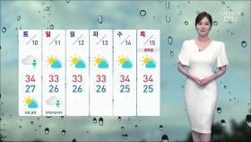 [날씨] 9일 호남·제주 시간당 30㎜안팎 강한 소나기…폭염·열대야 계속