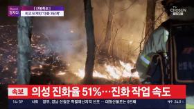의성 산불 진화율 51%…울주 주불 진화 총력