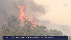 변전소 코앞까지 닥친 '화마'…송전선 전력 공급 중단
