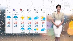 [날씨] 목요일 첫 장맛비…낮 기온 30도 안팎
