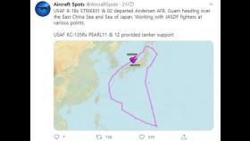 괌 배치 미군 B-1B 전략폭격기, 또 한반도 인근 근접 비행