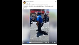 흑인사망 시위에 경찰관들도 무릎 꿇고 동참…