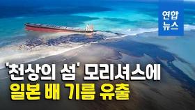 [영상] 일본 선박, 모리셔스 해변에 1천t 이상 기름 유출