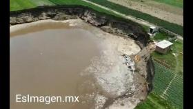 멕시코 거대 싱크홀 집도 삼켰다…지름 126m·깊이 56m로 커져