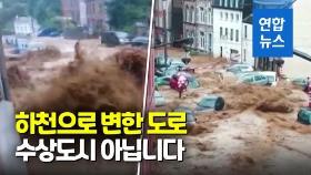 [영상] '동화 속 마을'에 황토물이 콸콸…서유럽 열흘만에 또 폭우