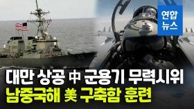 [영상] 中군용기 대만 상공 무력시위…美구축함 남중국해 연합훈련