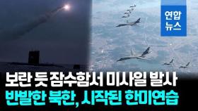 [영상] 북 잠수함 순항미사일 2발 발사…한미연습 '자유의 방패' 시작