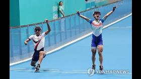 [아시안게임] 세리머니하다 역전패…한국 롤러, 남자 3,000m 계주 은메달(종합3보)