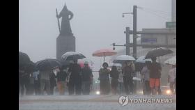 강한 장맛비 계속…'호우특보' 수도권 등 시간당 30∼60㎜