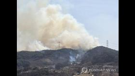 함양 유림면 산불 주불 진화…용접 중 튄 불씨가 원인(종합)