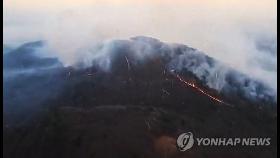길어지는 울주 산불 진화…강풍 다시 불고 줄지은 송전탑에 난항