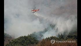 나흘째 화마와 싸우는 경남…강풍·건조한 기후로 진화 장기화