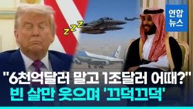 [영상] F-15, 에어포스원 호위…빈 살만, 두손 악수로 트럼프 극진 환대