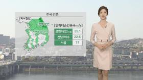 [날씨] 강풍특보 강화…내일 때늦은 꽃샘추위 절정