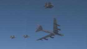 공군 B-52H 전략폭격기 3대 알래스카 배치