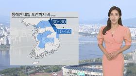 [날씨] 동해안 내일 오전까지 비…주말 흐리고 더워
