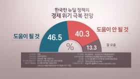 '한국판 뉴딜' 긍정 46.5% vs 부정 40.3%