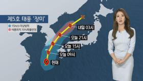 [날씨] 태풍 '장미' 직접 영향…남부, 제주 비바람