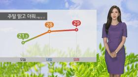 [날씨] 주말 맑고 낮 더위…아침까지 내륙 짙은 안개