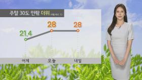 [날씨] 주말 30도 안팎 더위…오후 강원북부산지 '소나기'