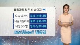 [날씨] 휴일 더위 속 전국 비…내일까지 시간당 50mm↑ 호우