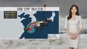 [날씨] 태풍 '찬투' 금요일 제주 해상 지나…최고 400mm 비바람